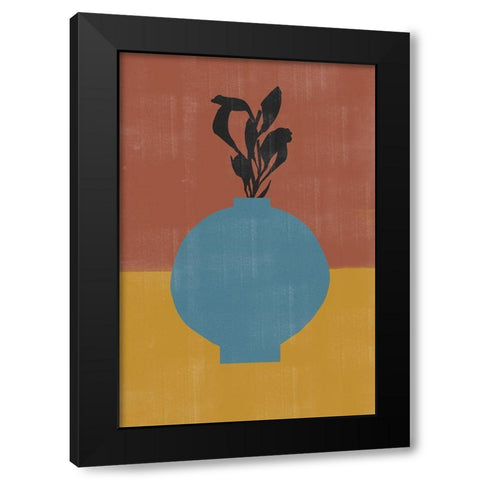 Vase No9. Black Modern Wood Framed Art Print by The Miuus Studio