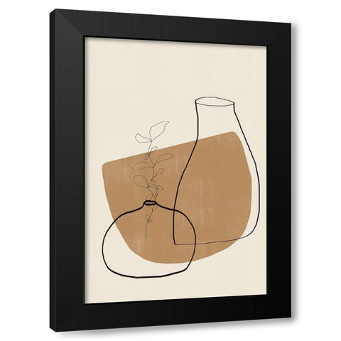 Vases No12. Black Modern Wood Framed Art Print with Double Matting by The Miuus Studio