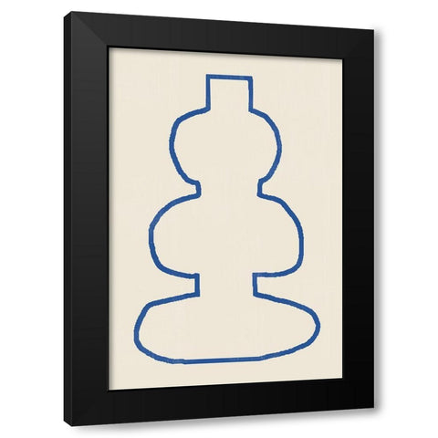 Vase No13. Black Modern Wood Framed Art Print with Double Matting by The Miuus Studio