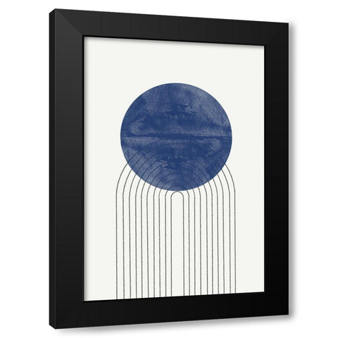 Blue Moon No2. Black Modern Wood Framed Art Print with Double Matting by The Miuus Studio
