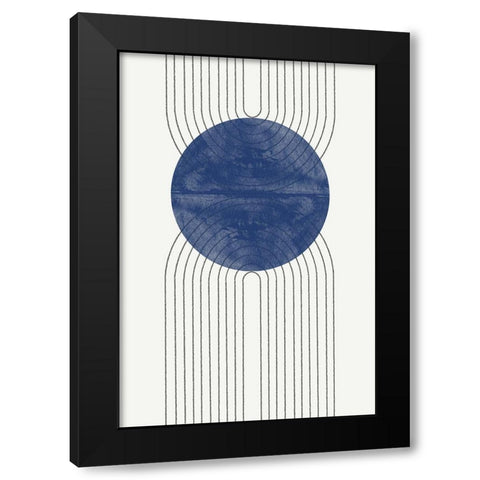 Blue Moon No1. Black Modern Wood Framed Art Print with Double Matting by The Miuus Studio