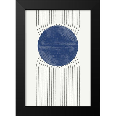 Blue Moon No1. Black Modern Wood Framed Art Print by The Miuus Studio