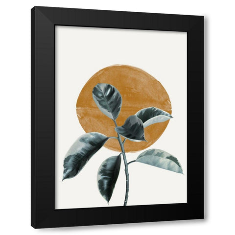 Sun and Ficus Black Modern Wood Framed Art Print by The Miuus Studio