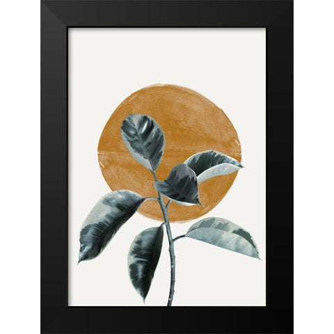 Sun and Ficus Black Modern Wood Framed Art Print by The Miuus Studio