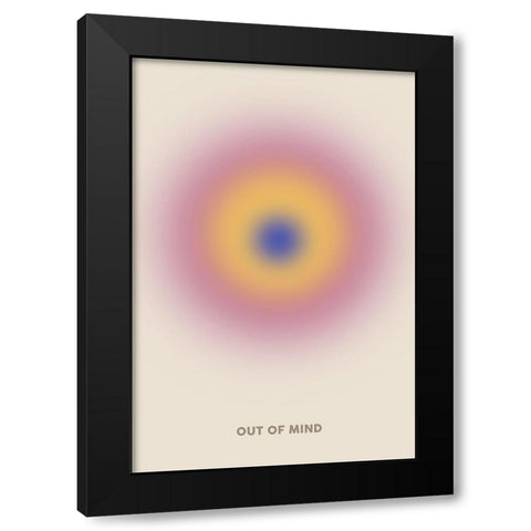 Out Of Mind Black Modern Wood Framed Art Print by The Miuus Studio