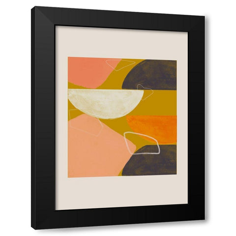 Abstract Composition Black Modern Wood Framed Art Print by The Miuus Studio