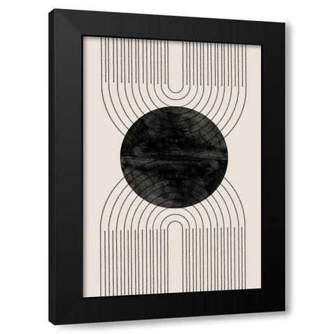Arch Composition No3. Black Modern Wood Framed Art Print by The Miuus Studio