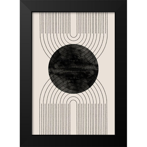 Arch Composition No3. Black Modern Wood Framed Art Print by The Miuus Studio