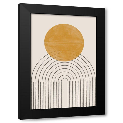 Arch Composition No4. Black Modern Wood Framed Art Print by The Miuus Studio