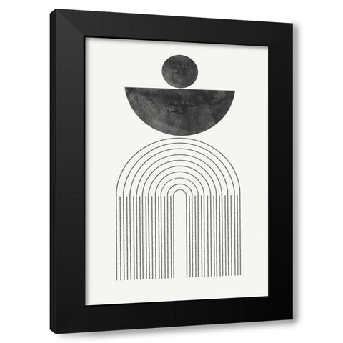 Arch Composition No6. Black Modern Wood Framed Art Print with Double Matting by The Miuus Studio