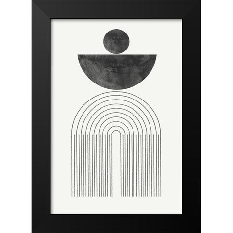 Arch Composition No6. Black Modern Wood Framed Art Print by The Miuus Studio