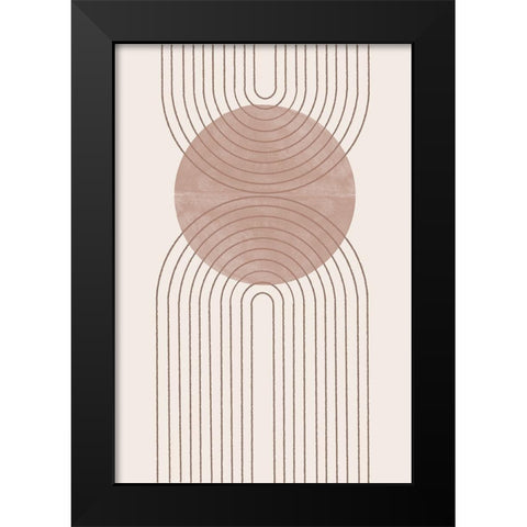 Arch Composition No5. Black Modern Wood Framed Art Print by The Miuus Studio