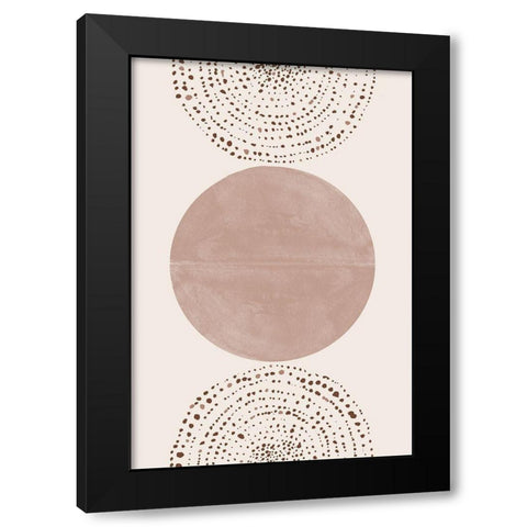 Boho Black Modern Wood Framed Art Print by The Miuus Studio