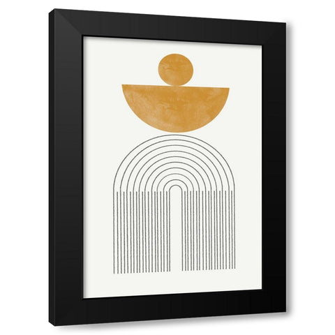 Arch Composition No7. Black Modern Wood Framed Art Print with Double Matting by The Miuus Studio
