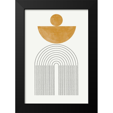 Arch Composition No7. Black Modern Wood Framed Art Print by The Miuus Studio