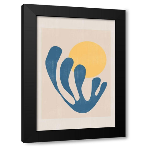 Modern Plant No1. Black Modern Wood Framed Art Print by The Miuus Studio