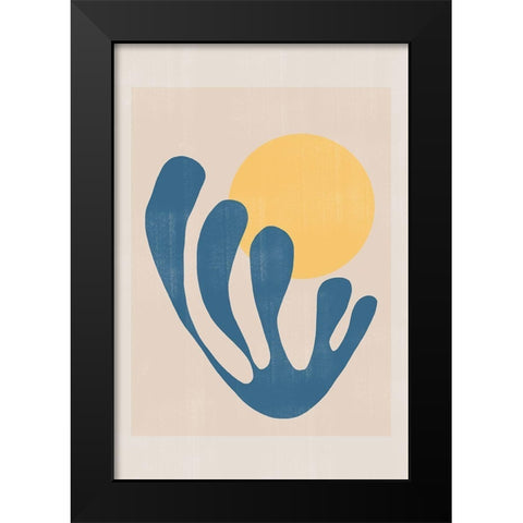 Modern Plant No1. Black Modern Wood Framed Art Print by The Miuus Studio