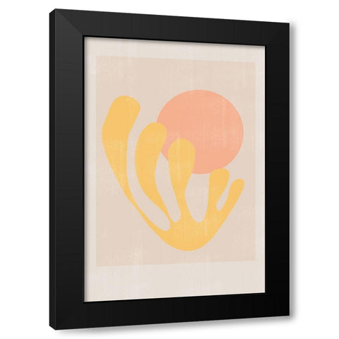 Modern Plant No2. Black Modern Wood Framed Art Print with Double Matting by The Miuus Studio