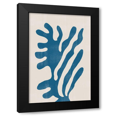 Abstract Plant No2. Black Modern Wood Framed Art Print with Double Matting by The Miuus Studio