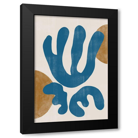 Modern Plant No3. Black Modern Wood Framed Art Print with Double Matting by The Miuus Studio