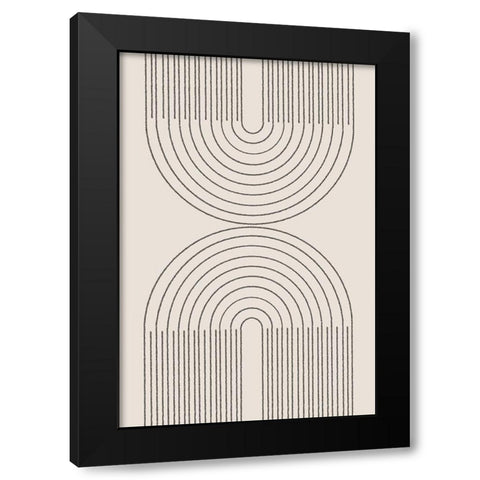Simple Arch Composition Black Modern Wood Framed Art Print with Double Matting by The Miuus Studio