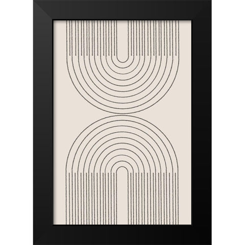 Simple Arch Composition Black Modern Wood Framed Art Print by The Miuus Studio
