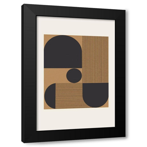 Composition VI Black Modern Wood Framed Art Print by The Miuus Studio