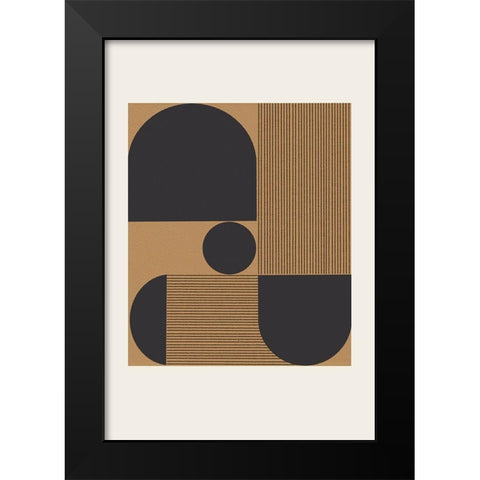 Composition VI Black Modern Wood Framed Art Print by The Miuus Studio