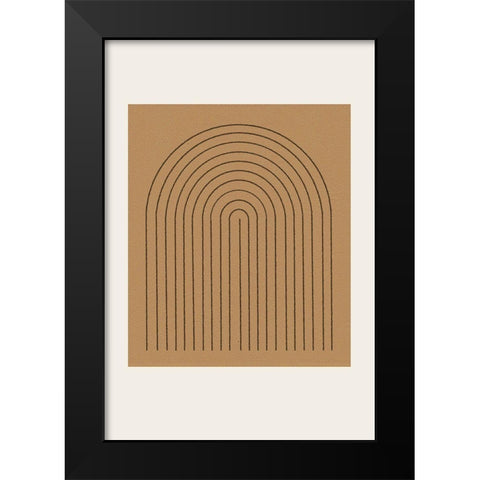 Composition V Black Modern Wood Framed Art Print by The Miuus Studio