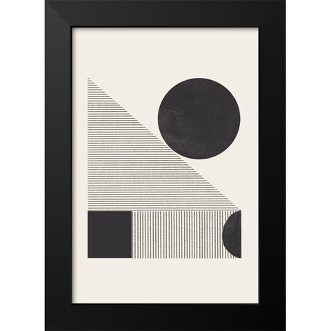 Composition IX Black Modern Wood Framed Art Print by The Miuus Studio