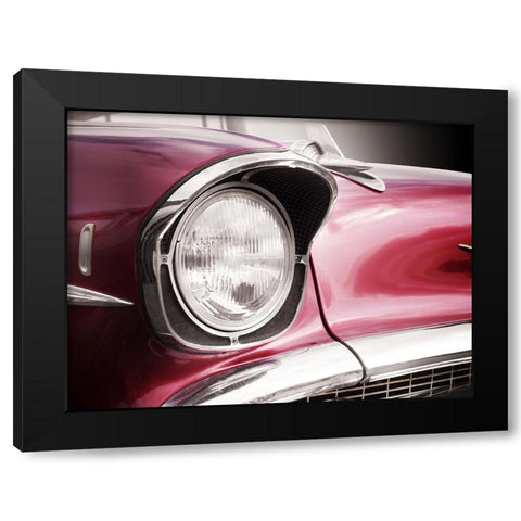 American classic car Bel Air 1957 Headlight Black Modern Wood Framed Art Print with Double Matting by Gube, Beate