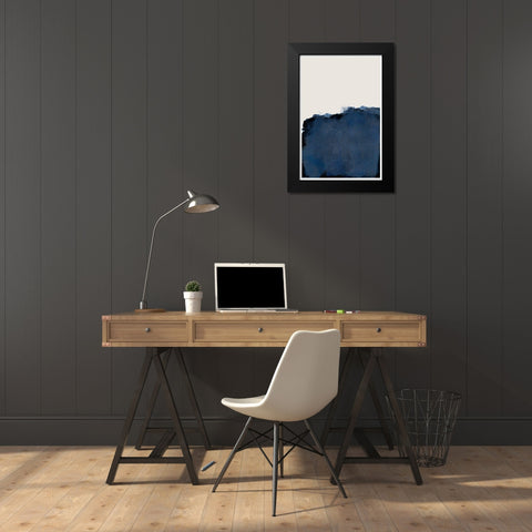 Modern Landscape Black Modern Wood Framed Art Print by The Miuus Studio