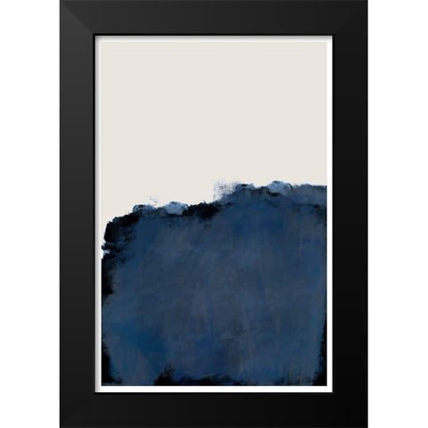 Modern Landscape Black Modern Wood Framed Art Print by The Miuus Studio
