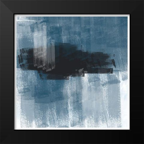 Abstract Art No1. Black Modern Wood Framed Art Print by The Miuus Studio