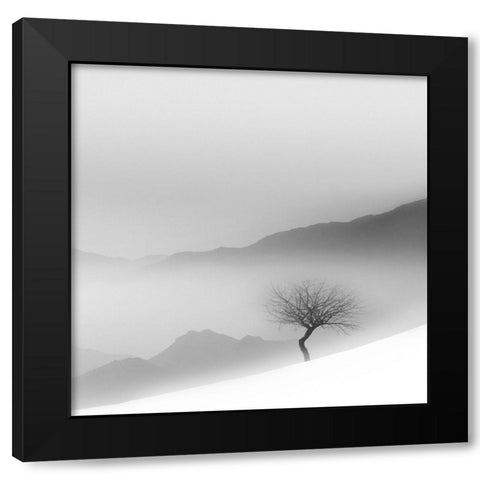 Cold Black Modern Wood Framed Art Print with Double Matting by Nodeh, Mostafa