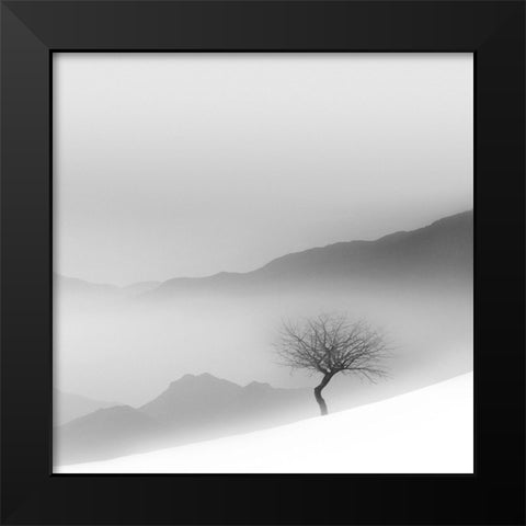Cold Black Modern Wood Framed Art Print by Nodeh, Mostafa