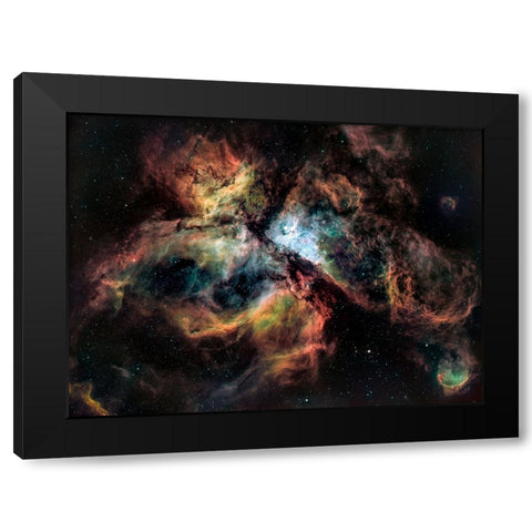 Carina Nebula Black Modern Wood Framed Art Print by TaranSohal