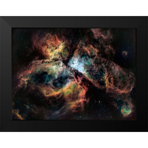 Carina Nebula Black Modern Wood Framed Art Print by TaranSohal