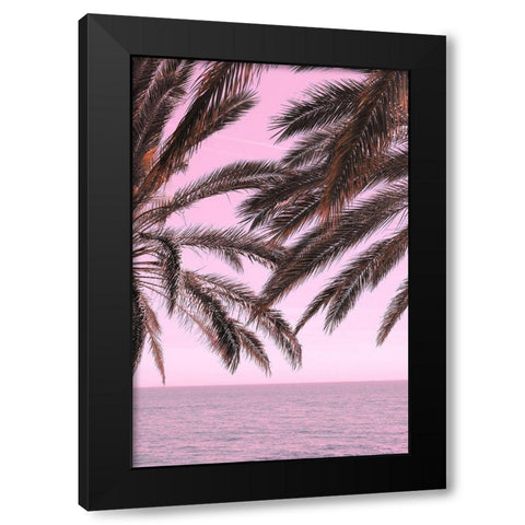 Palm Pink_001 Black Modern Wood Framed Art Print by 1x Studio III