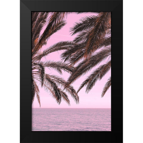 Palm Pink_001 Black Modern Wood Framed Art Print by 1x Studio III