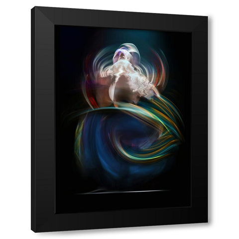 Deep Breath Black Modern Wood Framed Art Print by Shawki, Mohamed