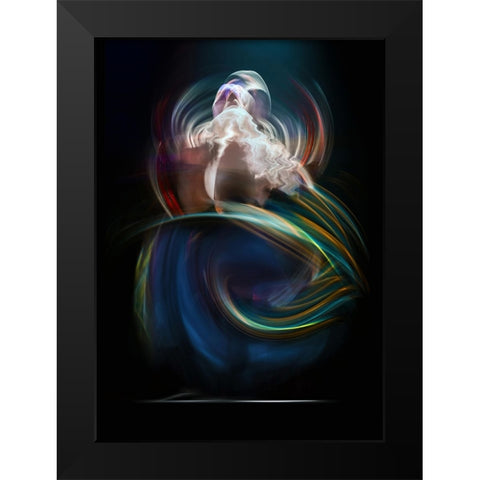Deep Breath Black Modern Wood Framed Art Print by Shawki, Mohamed