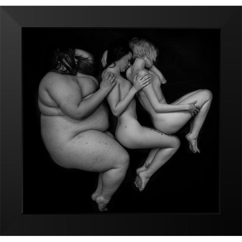 Served Black Modern Wood Framed Art Print by D. Pop, Ovi
