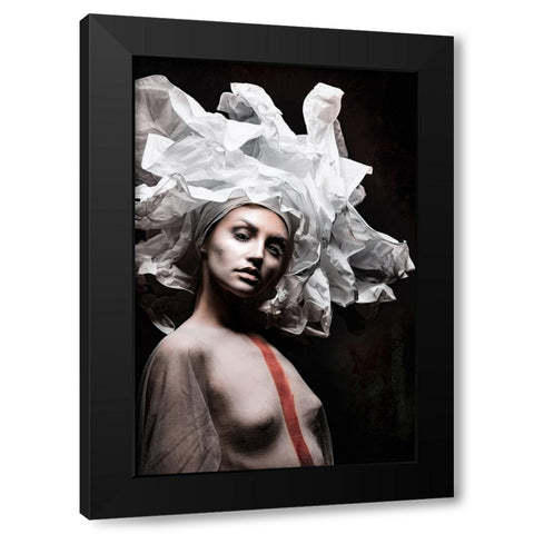 From Outside So Far Black Modern Wood Framed Art Print with Double Matting by Tesching, Klaus