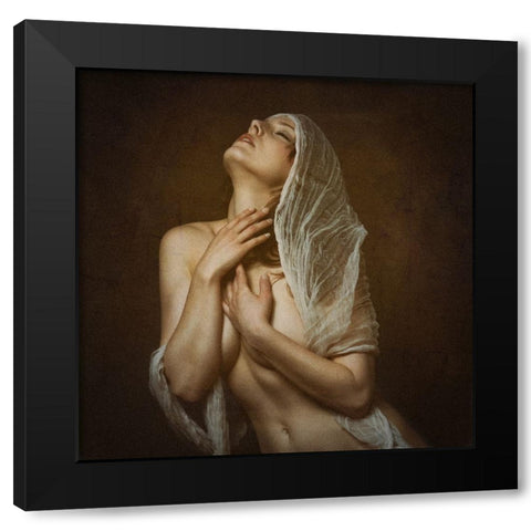 Madonna Black Modern Wood Framed Art Print with Double Matting by Kurz, Christian