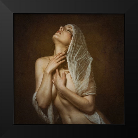 Madonna Black Modern Wood Framed Art Print by Kurz, Christian