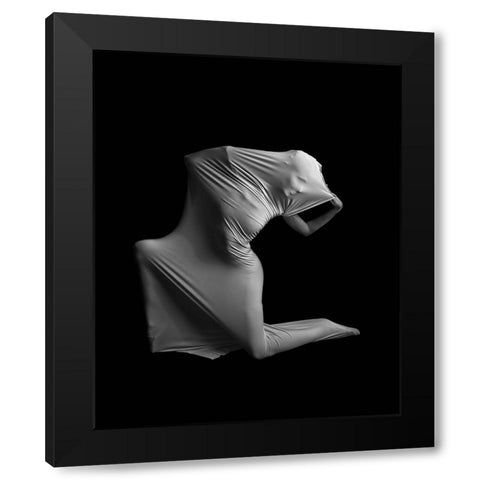 Harmony Black Modern Wood Framed Art Print with Double Matting by Stein, Tali