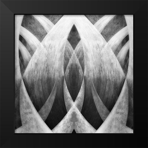 Venice abstract Black Modern Wood Framed Art Print by Gronkjar, Lotte