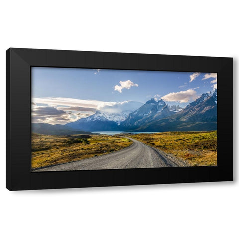 The way to the lake Black Modern Wood Framed Art Print with Double Matting by Berkovits, Dorit