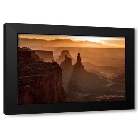 Island in the Sky Black Modern Wood Framed Art Print by Ling, Ariel